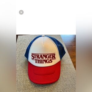 Stranger Things trucker hat. ‎ Like new. Worn once.  One size fits all.